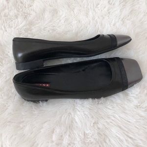 Prada Square Toe Patent Leather Shoes